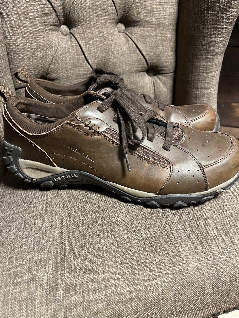Merrell Bellot Dark Earth hiking shoes men's size 15